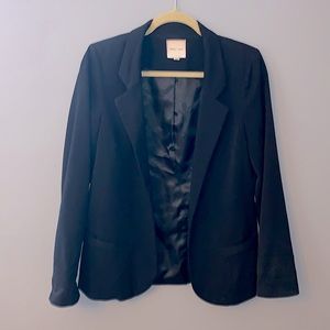 Silence + noise buttonless blazer, black, size medium